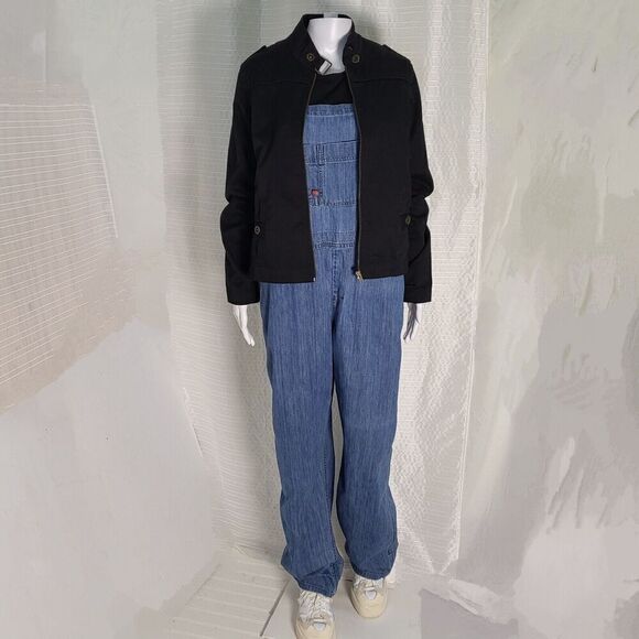 Dickies Relaxed Fit Bib Overalls Denim Carpenter Women’s Tag Size L - Picture 1 of 12
